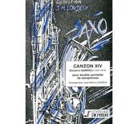 Partitions classique ANNE FUZEAU PRODUCTIONS GABRIELLI GIOVANI - CANZON XIV - SAXOPHONES Saxophone