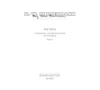 Partitions classique BARENREITER ZIMMERMANN H. W. - AVE MARIA - CONDUCTEUR Conducteur