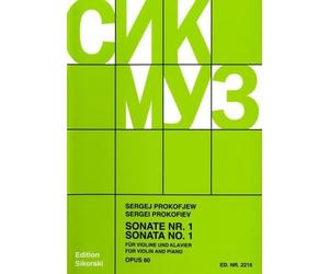 Partitions classique CHANT DU MONDE PROKOFIEV S. - SONATE N°1 EN FA MINEUR - VIOLON Violon: for violin and piano. op. 80. violin and piano.