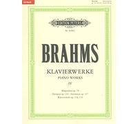 Partitions classique EDITION PETERS BRAHMS J. - KLAVIERWERKE VOL 4 (OP. 79 / 116 - 119) Piano