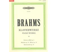 Partitions classique EDITION PETERS BRAHMS JOHANNES - PIANO WORKS VOL.3: COLLECTED SHORTER PIECES - PIANO Piano