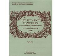 Partitions classique ROBERT MARTIN COUPERIN FRANOIS - 12E, 13E ET 10 CONCERTS Violoncelle