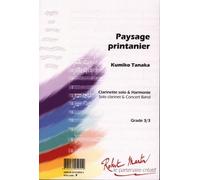 Partitions classique ROBERT MARTIN TANAKA K. - PAYSAGE PRINTANIER (CLARINETTE SOLO) Ensemble vents