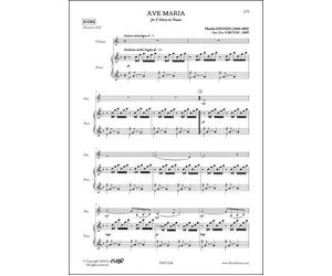 PARTITURA CLASICA - Ave Maria - C. GOUNOD - F Horn & Piano