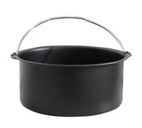 Partitura de pastel de freidora de aire de 8 pulgadas Freidora de aire Acero de acero de antiadherente con mango de alimento Accesorios multifuncionales resistentes al calor del calor, hornear