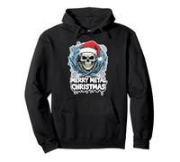 Partner Fun Outfit Christmas Ugly Santa Merry Heavy Metal Skull Sudadera con Capucha