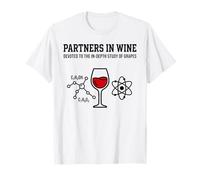 Partners In Wine Grape Study Molecule Atom Nerd Graphic Camiseta