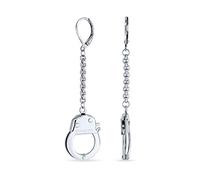 Partners Parejas gris sombra esposas palanca hacia atrás Pendientes colgantes para las mujeres novia caliente esposa de plata tono de acero inoxidable