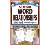 Parts of Speech Vocabulary Builder: Activity Book 2 - Mixed Word Relationships: Volume 1: Grammar Puzzle Workbook for Grades 3-6 (Ages 8-12) - Word ... Word Relationships Vocabulary Builder)