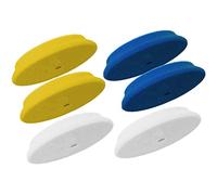 PARTS4CARE Rupes D-A Coarse - Esponja para pulir (2 unidades, 130-150 mm, 2 Rupes D-A Fine amarilla mediana de 130-150 mm, 2 Rupes D-A Ultrafina), color blanco