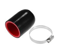 Partuto 1 Juego 42mm 1.65" ID Tapón De Extremo De Manguera De Vacío De Entrada Universal Silicona Para Bypass De Calentador De Refrigerante Puerto De Agua De Vacío-Silicona Negra Roja