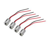Partuto 4 Piezas Universal 1176 Ba15D Casquillo De Bombilla De Coche - Bombilla LED Automática Adaptador De Enchufe De Lámpara Cable De Extensión - Metal Plástico Tono Plateado