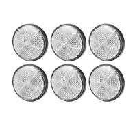 Partuto 6Pcs 2.20"X0.31" Reflectores Universales - Reflectores Redondos para Motocicletas para Aumentar La Visibilidad Y Seguridad En La Carretera - Plástico Blanco
