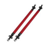 Partuto Barras De Soporte Ajustables para Divisor De Parachoques 2Pcs | Rojo, 150Mm, Aleación De Aluminio, Universal Para Coches Suvs Camiones, Refuerzo Delantero Trasero, Requiere Perforación
