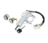 Partuto Cilindro de Bloqueo de Encendido con Llaves No.D87004S100 Conjunto de Cilindro de Bloqueo de Encendido para Nissan Frontier 1999-2003 Tono Plateado Metálico 1 Pc