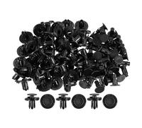 Partuto Clips De Retención Tipo Empuje No.0155305323 - Remaches De Fijación Para Parachoques Puertas Guardabarros - Para Nissan Frontier 2005-2019, Plástico, Negro 50Pcs