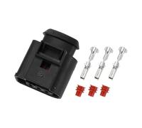 Partuto Conector De Enchufe Del Sensor De Presión Del Riel De Combustible No. 4D0971993 Conector Hembra Interno Del Terminal Del Cable Para Audi Plástico Negro Impermeable