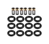 Partuto Junta Tórica De Sellado Del Inyector De Combustible Kit De Reconstrucción Y Reparación De Juntas Tóricas Para Automóviles Para Bmw 325Ci 2001-2006 Goma Nbr Negra 6 Juegos