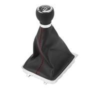 Partuto Pomo De Palanca De Cambios Manual De 6 Velocidades Con Cubierta No.3C0711113A - De Cambios De Coche - Para Vw Passat 2006-2010 Plástico Cuero Sintético Negro Rojo - 1 Pc