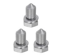 Partuto Tapón De Drenaje De Aceite De Rosca De Cárter Reparación No.N90813202 Tuerca De Drenaje De Aceite Del Cárter Para Audi A3 2006-2016 Tono Plateado Metálico 3 Unidades