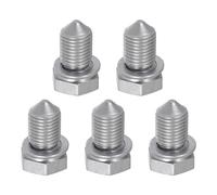 Partuto Tapón De Drenaje De Aceite De Rosca De Cárter Reparación No.N90813202 Tuerca De Drenaje De Aceite Del Cárter Para Audi A3 2006-2016 Tono Plateado Metálico 5 Unidades