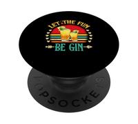 Party Alcohol Let The Fun Be Gin Tonic Cocktail Love PopSockets PopGrip Adhesivo