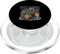 Party Animal Mapache Tambores PopSockets PopGrip para MagSafe