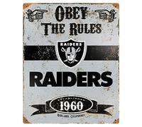 Party Animal NFL en Relieve Metal Vintage Pub Signs, Oakland Raiders