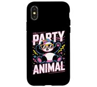 Party Animal Panda tee Funny Cool Gafas de Sol Cap Retro Style Carcasa para iPhone X/XS