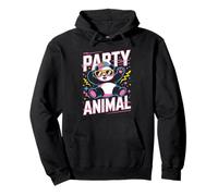 Party Animal Panda tee Funny Cool Gafas de Sol Cap Retro Style Sudadera con Capucha