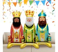Party Balloons Decoration 3 Pieces King Shape Standing Arr Festive Supplies