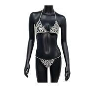 Party Body Chains Cadena del cuerpo Drinestone Sexy Women Body Body Clay Dos piezas Club nocturno Hollow Out Luxury Cover Up Bikini Ver a través de cadenas de lencería Joyería para el cuerpo