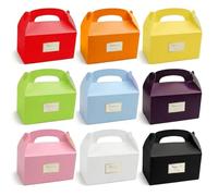 Party Boxes - Paquete de 27 fiambreras de cartón para fiestas infantiles, 9 colores vibrantes