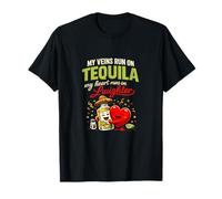 Party Crew Tequila Broma Corazón y Botella Gráfico Camiseta