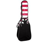 Party Crowd On A American Flag Soprano Ukulele Case Tenor Ukulele Bolsa para adultos Funda de ukelele con correas ajustables Bolsa acolchada impermeable para ukelele