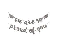 Party Decorations- Rose Gold Glittery We are So Proud of You Graduation Banner,Graduation Party Decoration Supplies,Grad Party Decorations