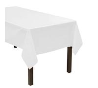 Party Essentials 54108WH-3 Mantel Rectangular de plástico Resistente Disponible en 24 Colores, 54 x 108, Blanco, 3 Unidades