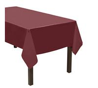 Party Essentials ValuMost - Mantel Rectangular de plástico desechable de 54 x 108 Pulgadas, Disponible en 22 Colores, 4 Unidades, Color borgoña
