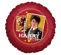 Party Factory Globo de helio de Harry Potter de 45 cm de diámetro, color rojo, dorado, Harry y Dobby, mago de Hogwarts
