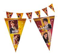 Party Factory Guirnalda de banderines de papel con 10 banderines, longitud aprox. 5 metros, guirnalda de fiesta, decoración de cumpleaños, fiesta temática