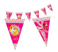 Party Factory 'Mia and Me' - Banderines de papel con 10 banderines, longitud aprox. 5 metros, guirnalda de fiesta, decoración de cumpleaños, fiesta temática