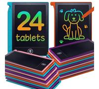 Party Favor - Mini tableta de escritura LCD para niños, paquete de 24 - Mini tablero de dibujo de 4.5 pulgadas. Divertido y educativo para niños que dibujan y garabatean. Bolsa de regalo perfecta y
