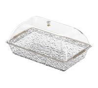 Party Food Trays with Lid - 41.5x25cm Compartment Plates Pet｜Catering Dinner Serving Dishes for Family Gathering Restaurant Kitchen, Cooking Prep Refrigerator Storage Fruit Snack Display