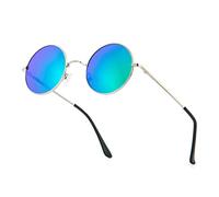 PARTY GO Gafas de sol polarizadas para hombre y mujer, UV400, vintage, pequeñas, redondas, Lennon, Green