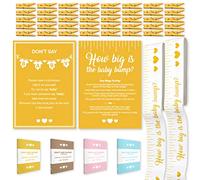 Party Hearty Divertidos juegos de baby shower para niña o niño, juego de 2: How Big is The Bump & Don't Say Baby, dorado