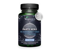 Party Hero | 60 comprimidos | Remedio Anti Resaca con Electrolitos y Protección Hepática | Magnesio, Sodio, Zinc, Vitaminas B y C | 100% Vegano, Sin Aditivos, No-OMG | Vegavero