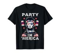 Party In Merica Drinking Lincoln Abraham 4th of July Camiseta