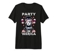 Party In Merica Drinking Lincoln Abraham 4th of July Camiseta Premium