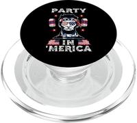 Party In Merica Drinking Lincoln Abraham 4th of July PopSockets PopGrip para MagSafe