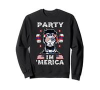 Party In Merica Drinking Lincoln Abraham 4th of July Sudadera